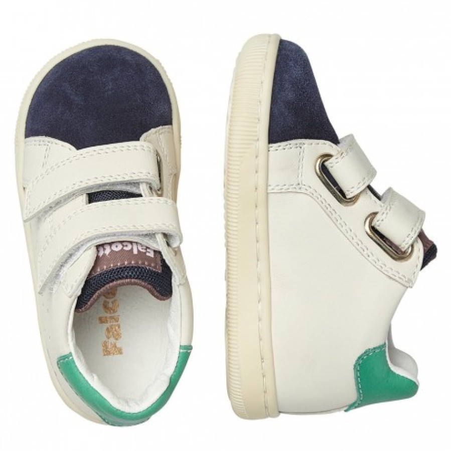 Boy FALCOTTO | Falcotto Kiner Vl - Leather And Suede Sneakers - Navy-White