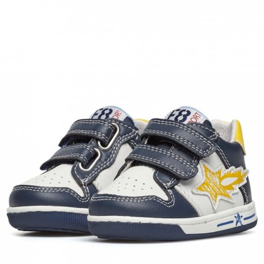 Boy FALCOTTO | Falcotto Frankie Vl. - Leather And Fabric Sneakers - White-Yellow