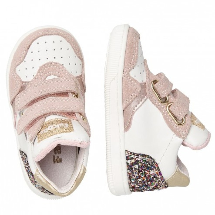 Girl FALCOTTO | Falcotto Klip Vl. - Leather And Suede Sneakers - Pink