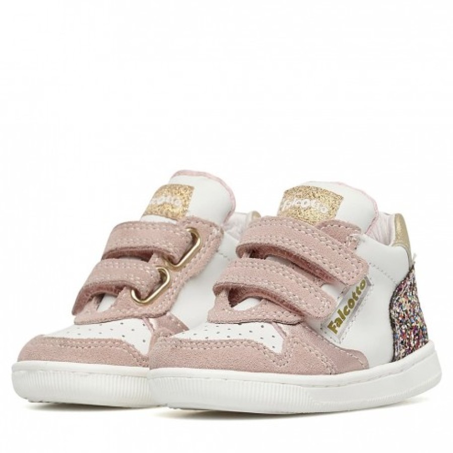 Girl FALCOTTO | Falcotto Klip Vl. - Leather And Suede Sneakers - Pink