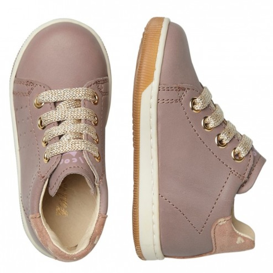 Girl FALCOTTO | Falcotto Adam - Leather Sneakers - Pink