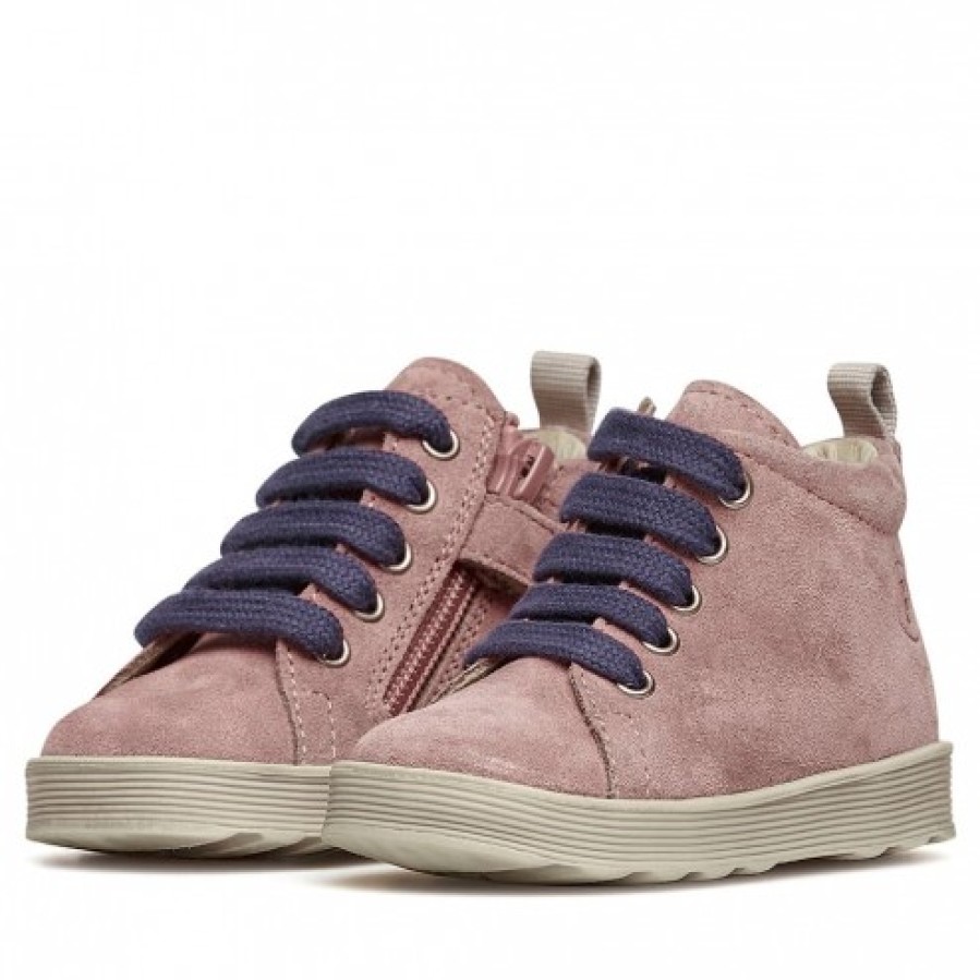 Girl FALCOTTO | Falcotto Evaert Zip - Suede Shoes - Pink-Purple