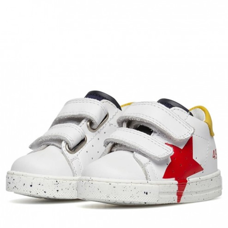 Boy FALCOTTO | Falcotto Salazar Vl - Leather Sneakers - White-Red