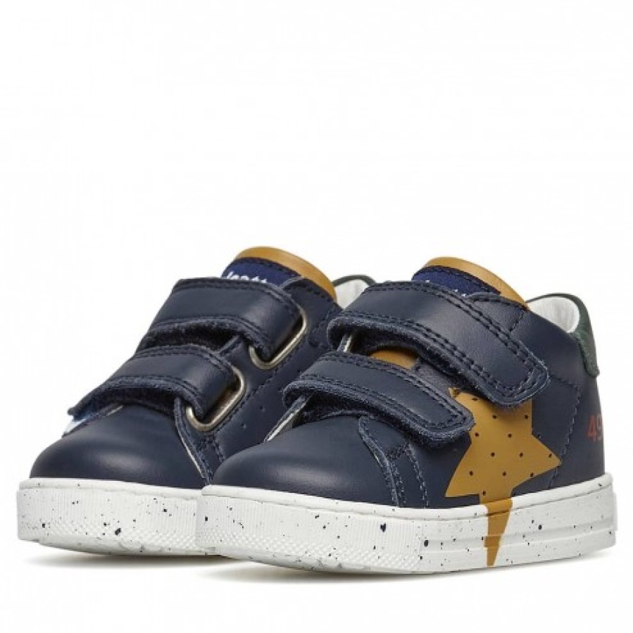 Boy FALCOTTO | Falcotto Salazar Vl - Leather Sneakers - Navy-Pumpkin