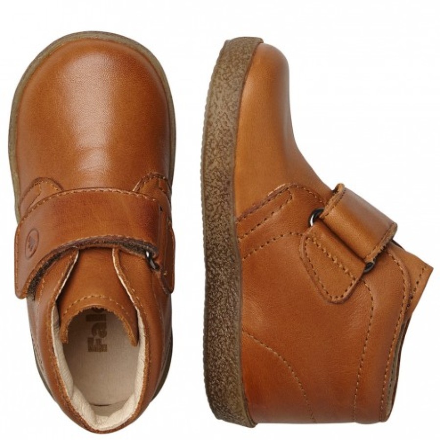 Boy FALCOTTO | Falcotto Conte Vl - Shoes In Brushed Nappa Leather With Velcro Closure - Cognac