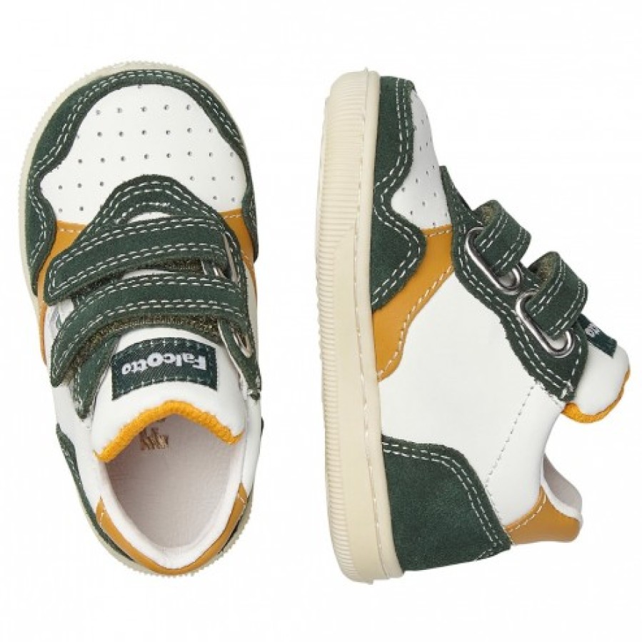 Boy FALCOTTO | Falcotto Klip Vl. - Leather And Suede Sneakers - White-Green