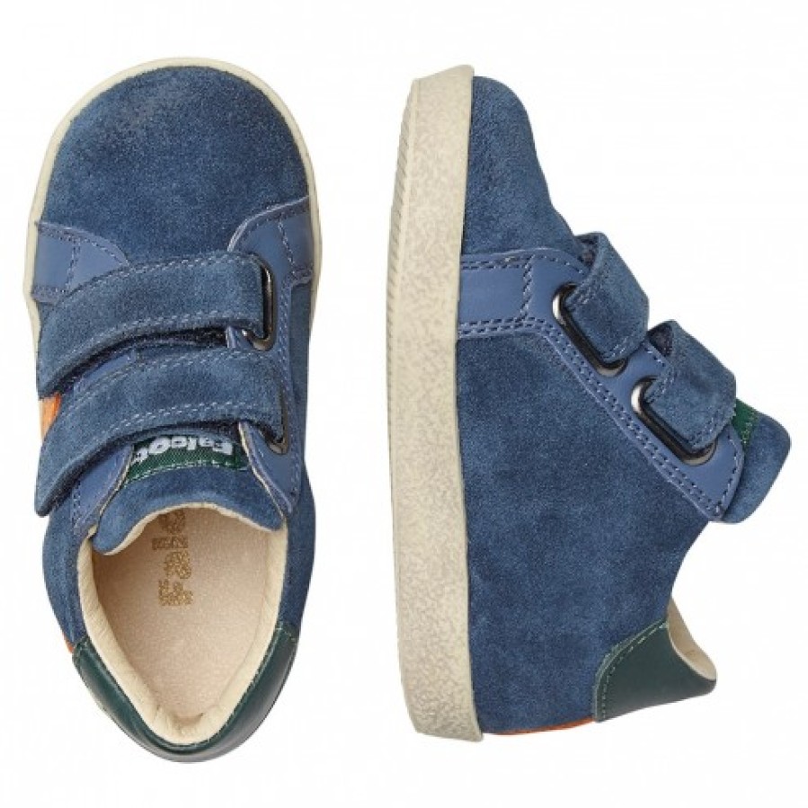 Boy FALCOTTO | Falcotto Panki Vl - Leather And Suede Sneakers - Blue-Orange