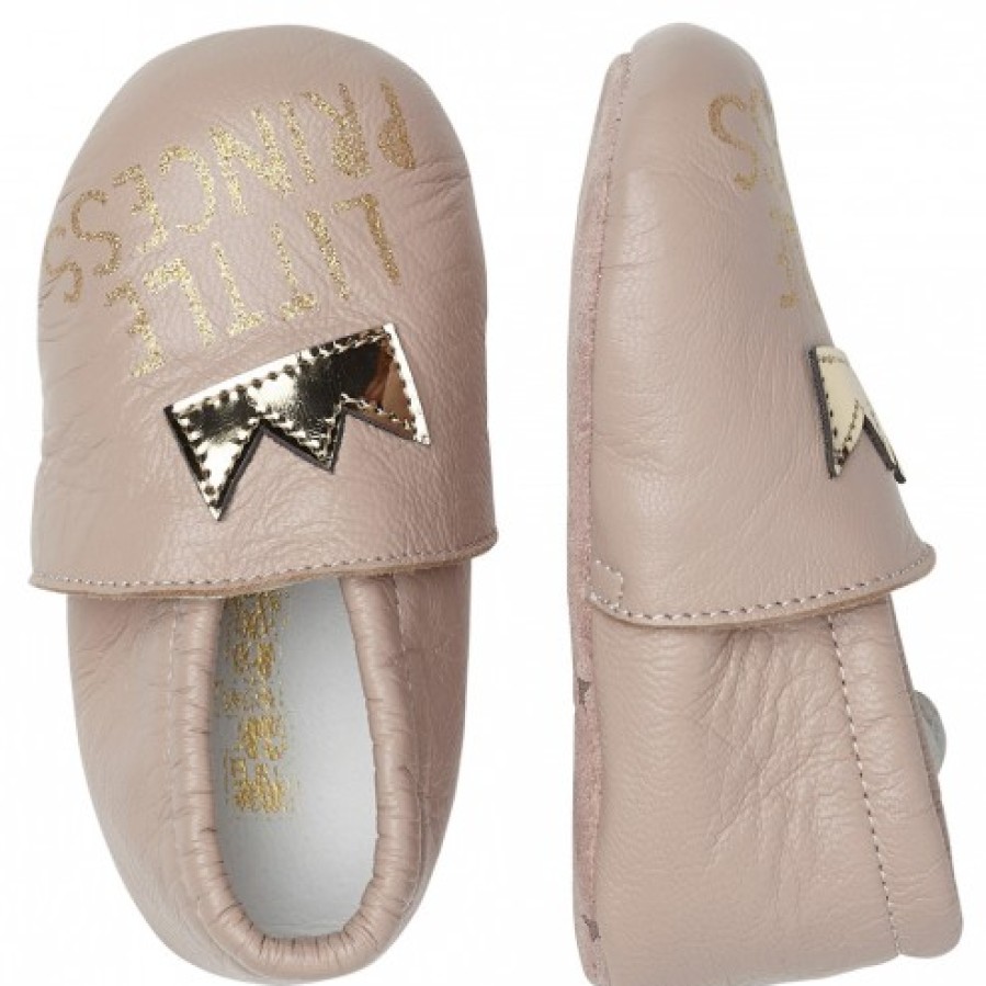 Girl FALCOTTO | Falcotto Tater - Crib Shoes With Crown Patch And Print - Powder Pink