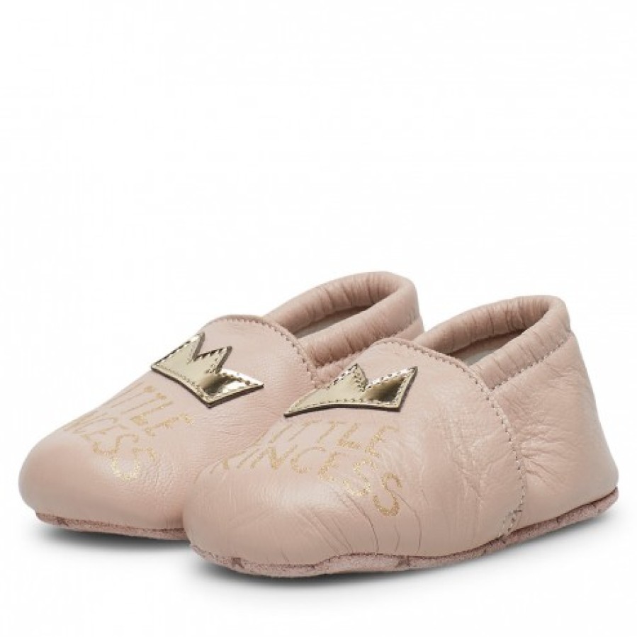 Girl FALCOTTO | Falcotto Tater - Crib Shoes With Crown Patch And Print - Powder Pink