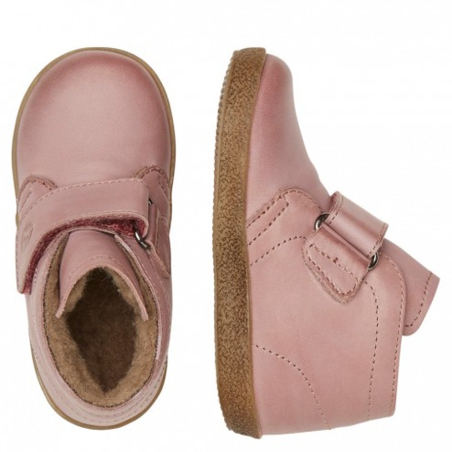 Girl FALCOTTO | Falcotto Conte Vl - Leather Sneakers With Velcro - Antique Pink