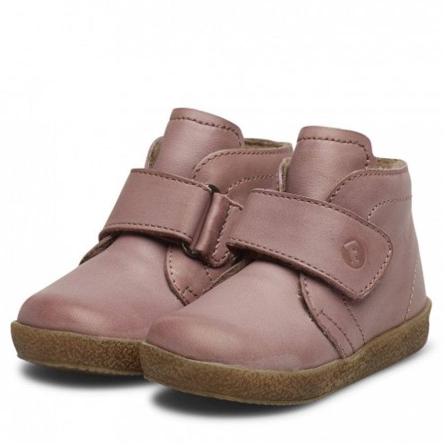 Girl FALCOTTO | Falcotto Conte Vl - Leather Sneakers With Velcro - Antique Pink