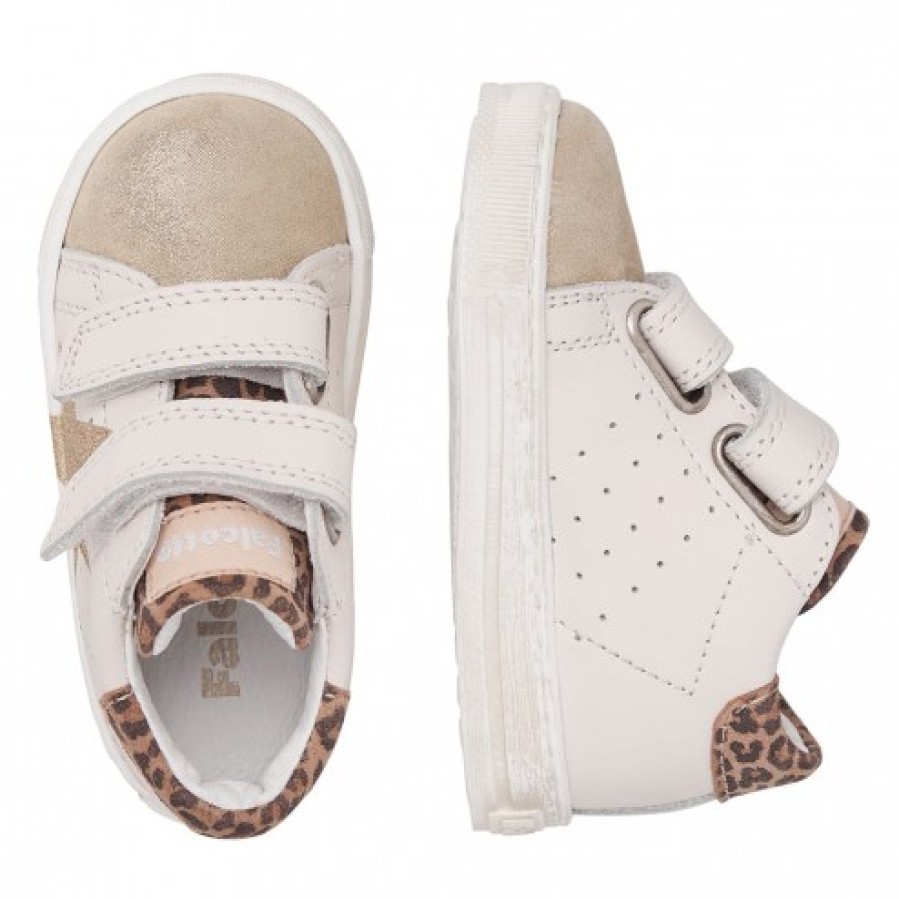 Girl FALCOTTO | Falcotto Salazar Vl - Leather And Suede Sneakers - Beige-Platinum