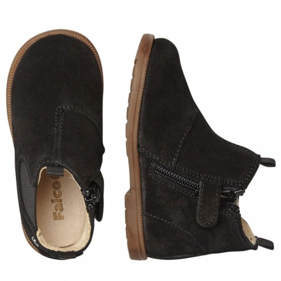 Boy FALCOTTO | Falcotto Winter Wood - Suede Ankle Boots - Black