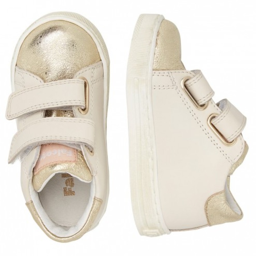 Girl FALCOTTO | Falcotto Wislei Vl - Leather Sneakers - Platinum-Milk