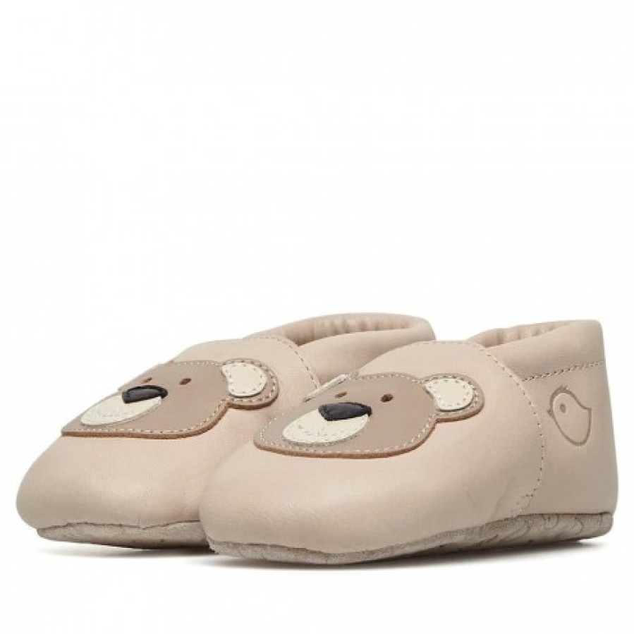 Boy FALCOTTO | Falcotto Bitty - Crib Shoes With Teddy Bear Patch - Beige