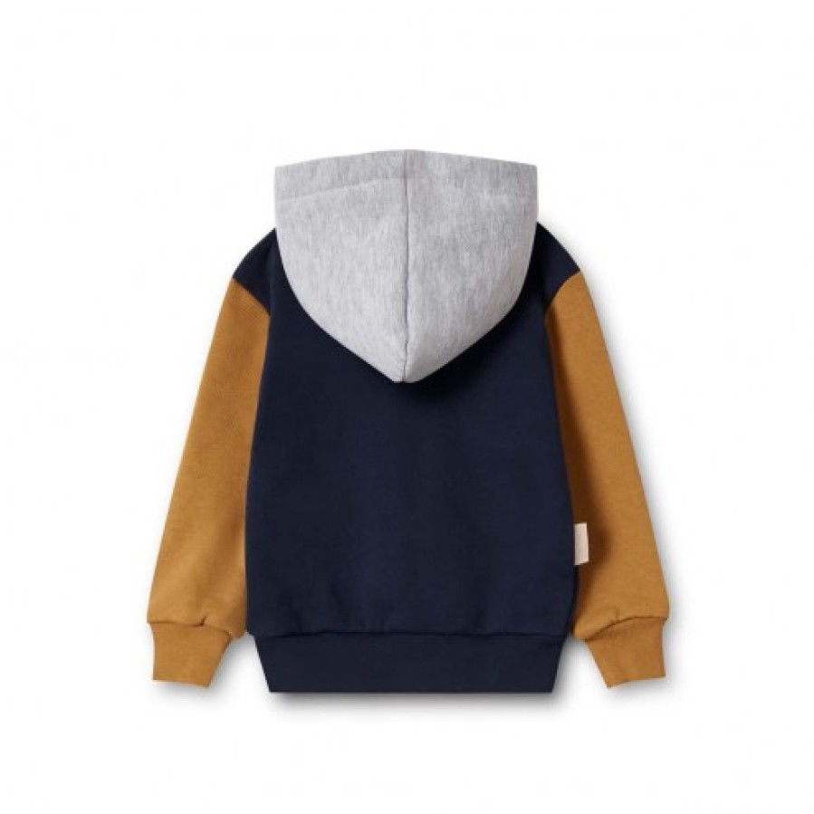 Boy FALCOTTO | Stig - Sweatshirt With Zipper - Navy-Cognac