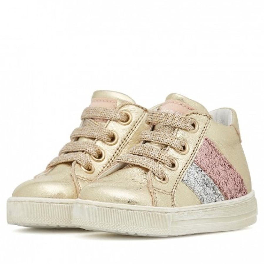 Girl FALCOTTO | Falcotto Betzi - Leather Sneakers - Platinum