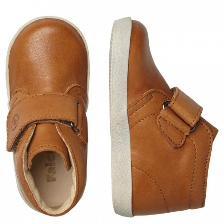 Boy FALCOTTO | Falcotto Conte Vl - Shoes In Brushed Nappa Leather With Velcro Closure - Cognac