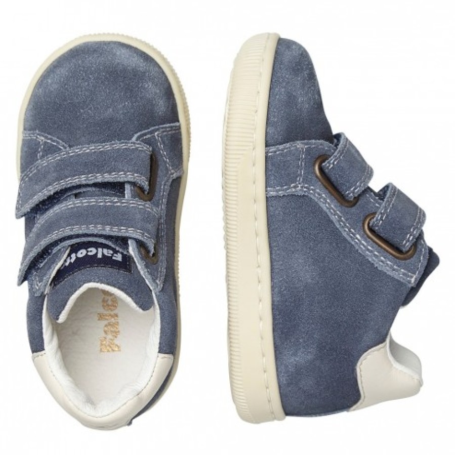 Boy FALCOTTO | Falcotto Kiner Vl - Leather And Suede Sneakers - Navy-Milk