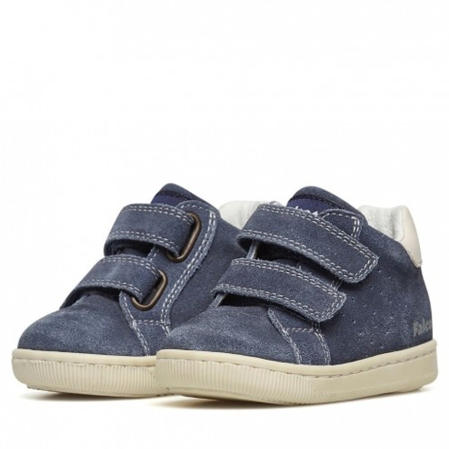 Boy FALCOTTO | Falcotto Kiner Vl - Leather And Suede Sneakers - Navy-Milk