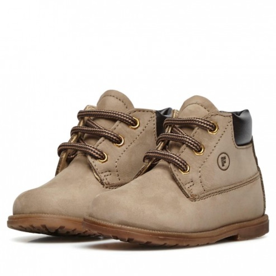 Boy FALCOTTO | Falcotto Stambecco - Nubuck Boots With Laces - Dove Grey