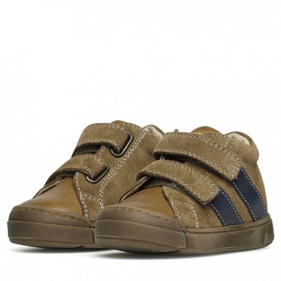 Boy FALCOTTO | Falcotto Gazer Vl - Leather And Suede Sneakers - Cognac