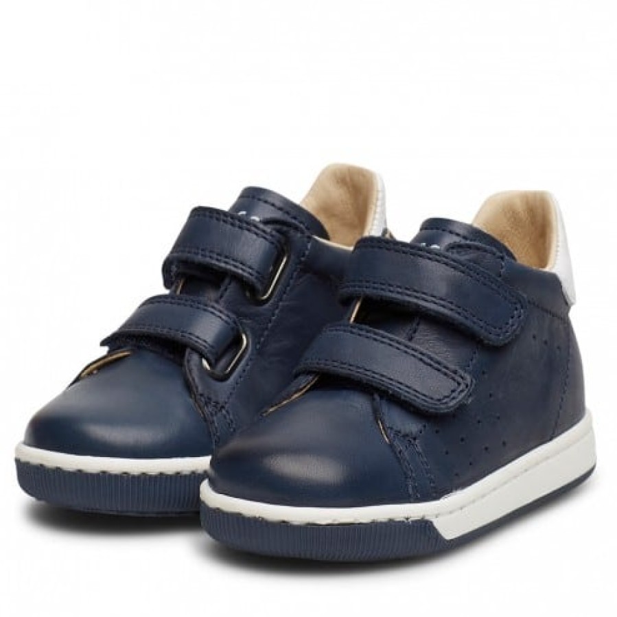 Boy FALCOTTO | Falcotto Adam Vl - Nappa Sneakers With Velcro - Blue-White