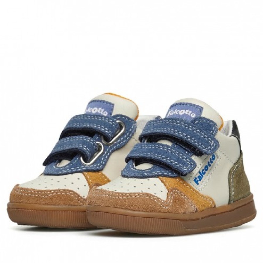 Boy FALCOTTO | Falcotto Klip Vl. - Leather And Suede Sneakers - White-Brown