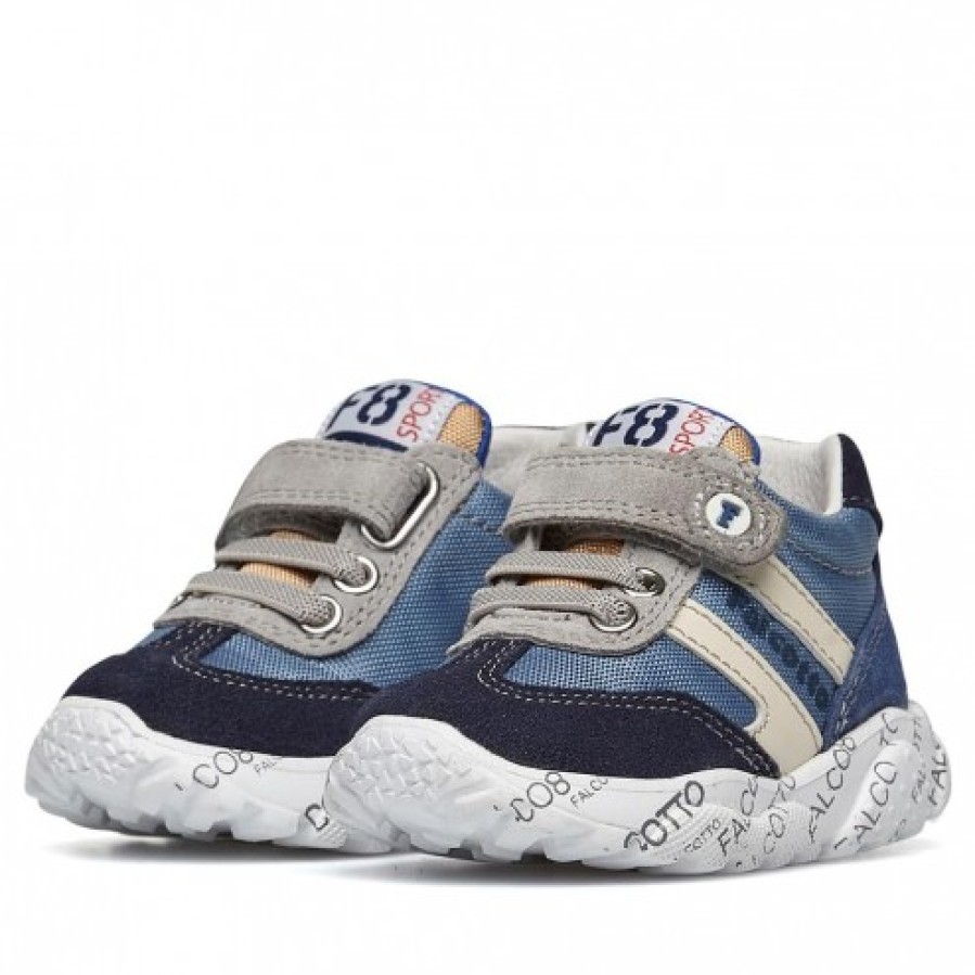 Boy FALCOTTO | Falcotto Amantea Elastic Vl. - Suede And Technical Fabric Sneakers - Navy