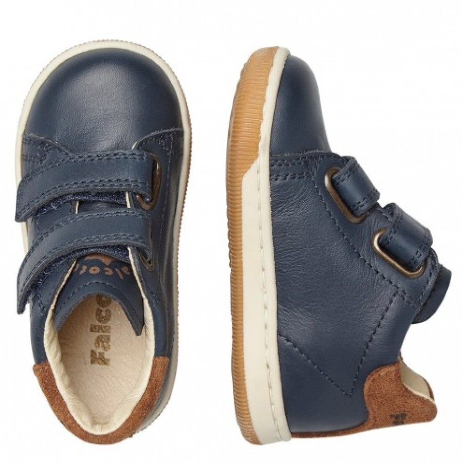 Boy FALCOTTO | Falcotto Adam Vl - Leather And Suede Sneakers - Navy-Brown