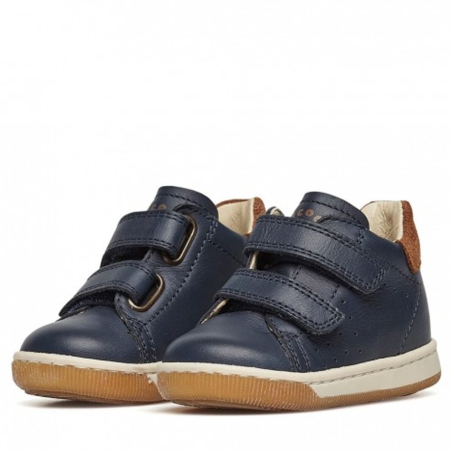 Boy FALCOTTO | Falcotto Adam Vl - Leather And Suede Sneakers - Navy-Brown