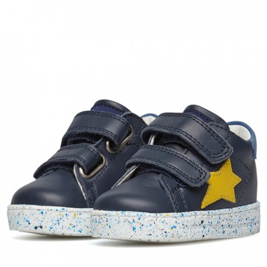 Boy FALCOTTO | Falcotto Sasha Vl - Leather Sneakers - Navy