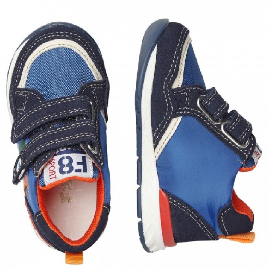 Boy FALCOTTO | Falcotto Zak 3 Vl. - Leather And Fabric Sneakers - Navy Blue-Grey