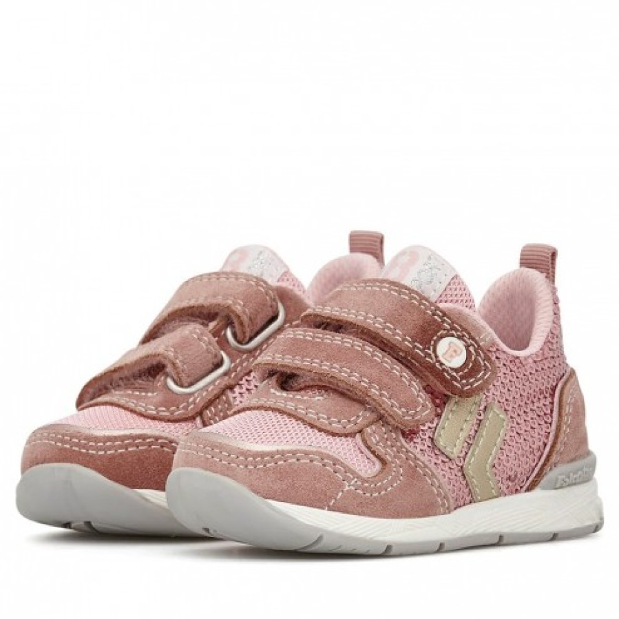 Girl FALCOTTO | Falcotto Hack 2 Vl. - Leather And Technical Fabric Sneakers - Silver-Pink